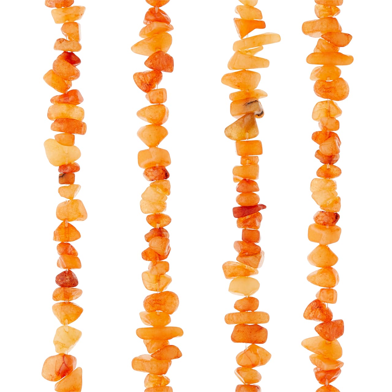 12 Pack: Orange Quartz Chip Beads by Bead Landing™